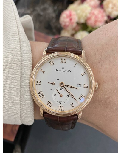 BLANCPAIN VILLERET 750 ROSE GOLD SMALL SECONDS DATE POWER